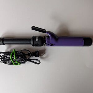 Hot Shot Tools 1 1/4” Salon Curling Iron Ceramic Titanium Barrel, Purple